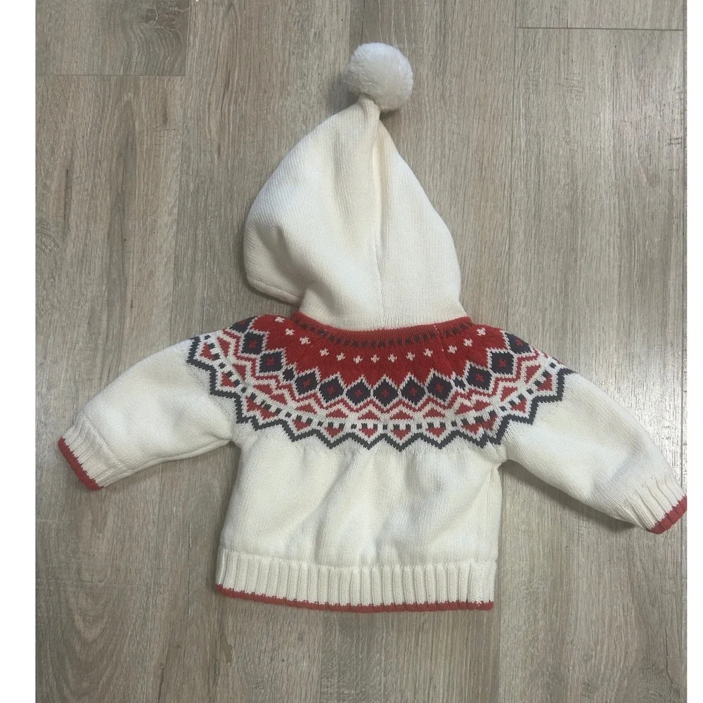 HANNA ANDERSSON YULETIDE FAIRISLE ZIP GNOME SWEATER‎ JACKET  60 3-6M MSRP$72